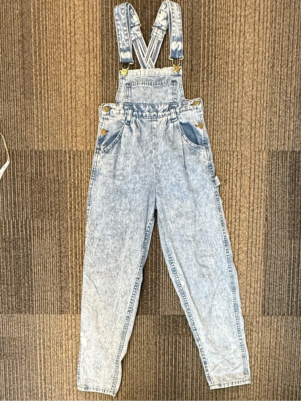 Vintage 80s-90s denim acid wash Oshkosh overalls girls size 12